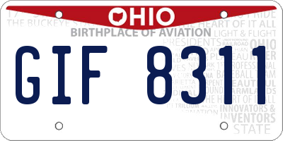 OH license plate GIF8311