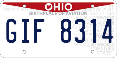 OH license plate GIF8314