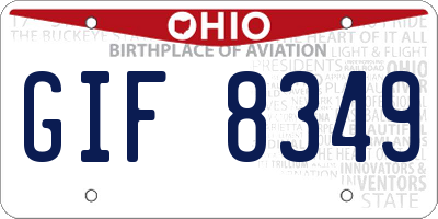 OH license plate GIF8349