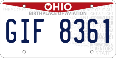 OH license plate GIF8361