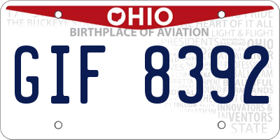 OH license plate GIF8392