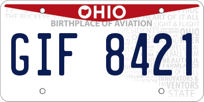 OH license plate GIF8421