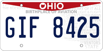 OH license plate GIF8425