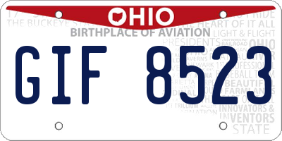 OH license plate GIF8523
