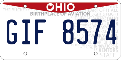 OH license plate GIF8574
