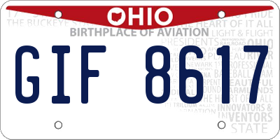 OH license plate GIF8617