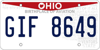 OH license plate GIF8649