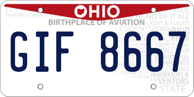OH license plate GIF8667