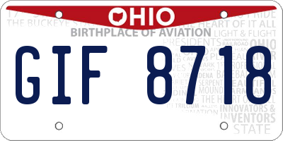 OH license plate GIF8718