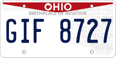 OH license plate GIF8727