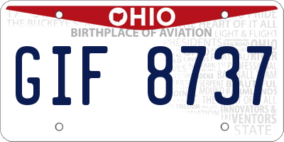 OH license plate GIF8737