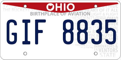 OH license plate GIF8835