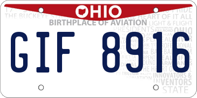 OH license plate GIF8916