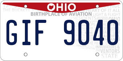 OH license plate GIF9040