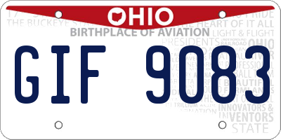 OH license plate GIF9083