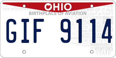OH license plate GIF9114