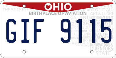 OH license plate GIF9115