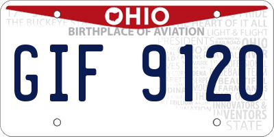 OH license plate GIF9120