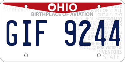 OH license plate GIF9244