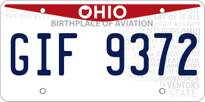 OH license plate GIF9372