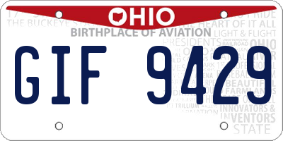 OH license plate GIF9429