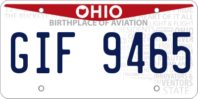 OH license plate GIF9465