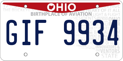 OH license plate GIF9934