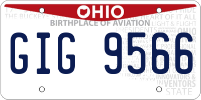OH license plate GIG9566