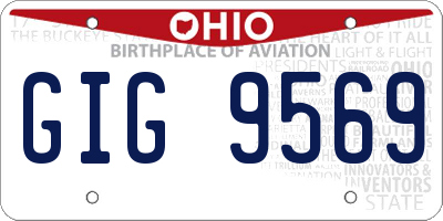 OH license plate GIG9569