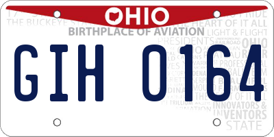 OH license plate GIH0164