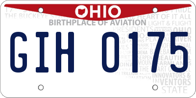 OH license plate GIH0175
