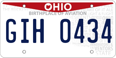 OH license plate GIH0434