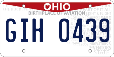 OH license plate GIH0439