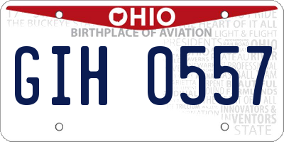 OH license plate GIH0557