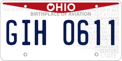 OH license plate GIH0611