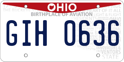 OH license plate GIH0636