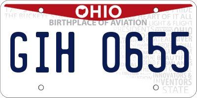 OH license plate GIH0655