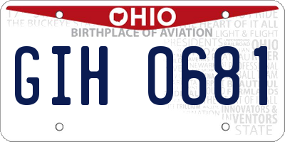 OH license plate GIH0681