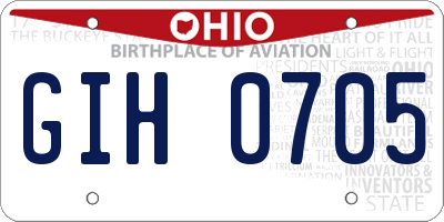 OH license plate GIH0705