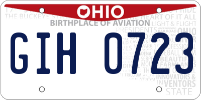 OH license plate GIH0723