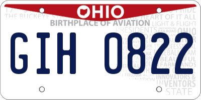 OH license plate GIH0822