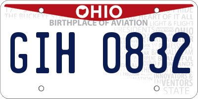 OH license plate GIH0832