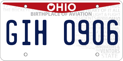 OH license plate GIH0906