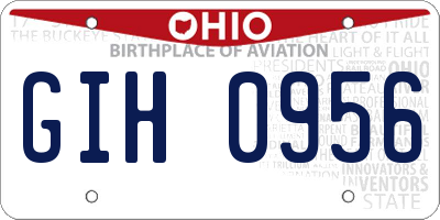 OH license plate GIH0956