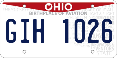 OH license plate GIH1026