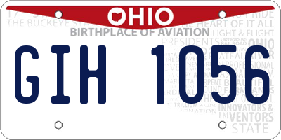 OH license plate GIH1056