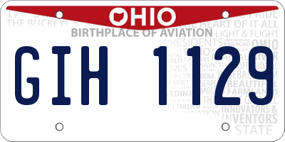 OH license plate GIH1129