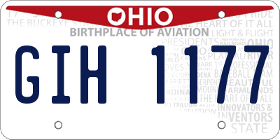 OH license plate GIH1177