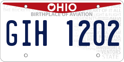 OH license plate GIH1202
