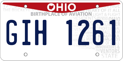 OH license plate GIH1261